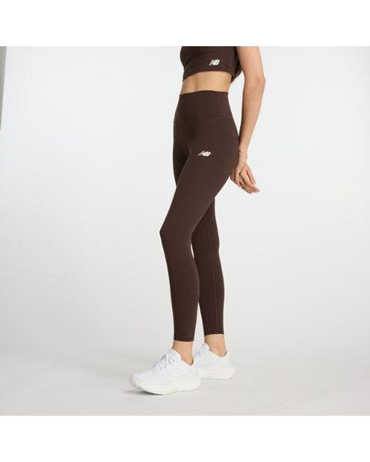 Mujer Nb Harmony High Rise Legging 25&Quot; En, Poly Knit, Talla New Balance de color Brown