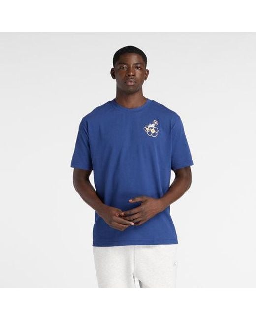 New Balance Blue La City Run T-Shirt for men