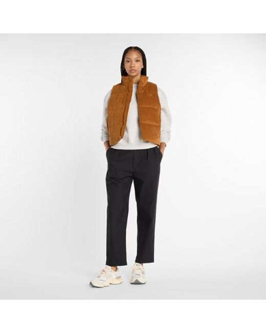 New Balance Brown Wide Wale Corduroy Vest