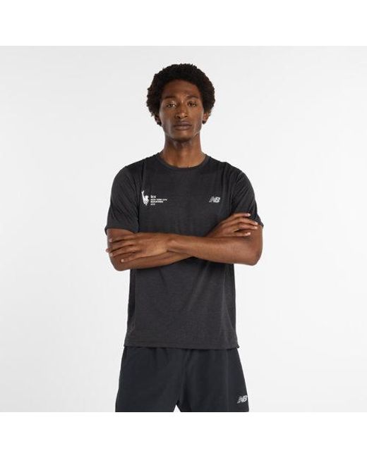 New Balance Black Nyc Marathon Athletics T-Shirt for men