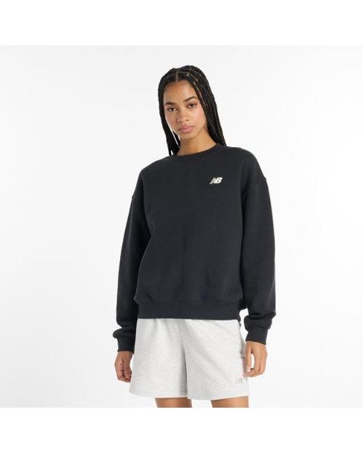 New Balance Black Reimagined Fleece Crew