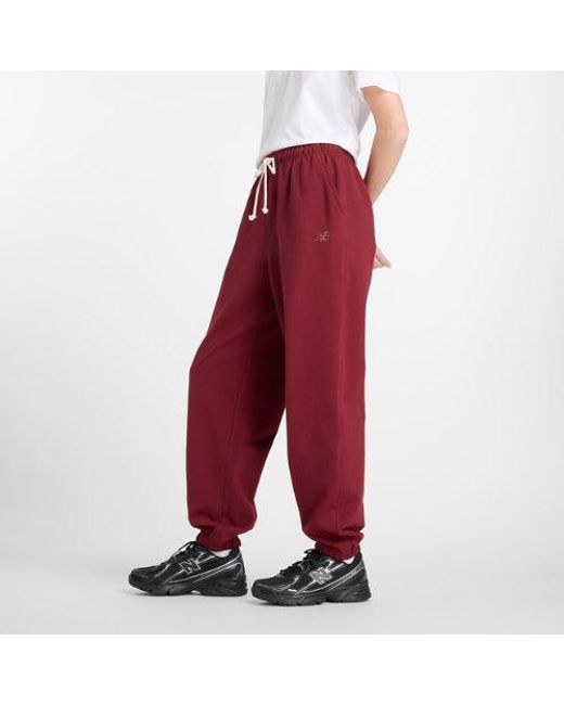 New Balance Red Athletics French Terry Jogger