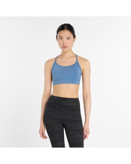 New Balance Blue Nb Essential Yoga Bra