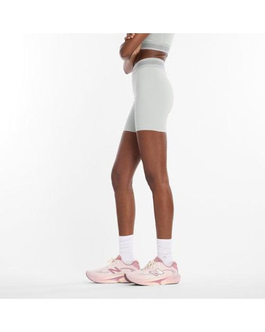 New Balance White Gabby Thomas Signature Collection Ac Fitted Short 5"