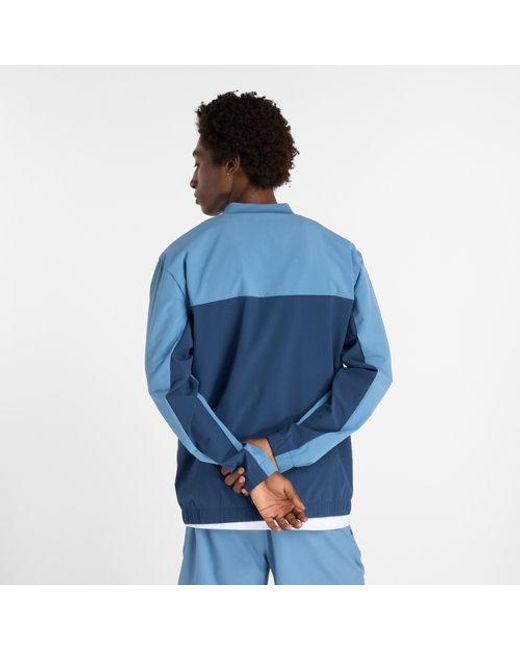 New Balance Blue Stretch Bomber Jacket for men