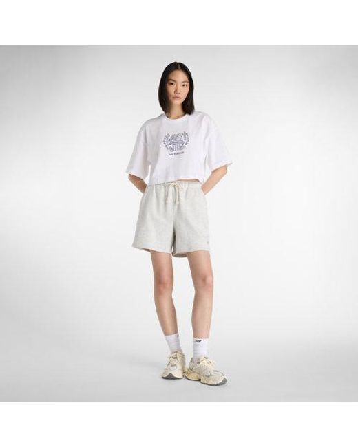New Balance Debut Sculpture T-Shirt in het White