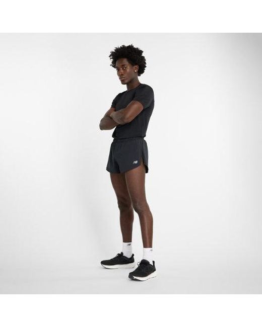 New Balance Rc Split Short 3" in het Black voor heren