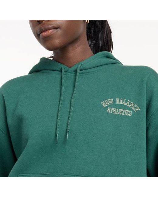 New Balance Green Graphic Fleece Hoodie