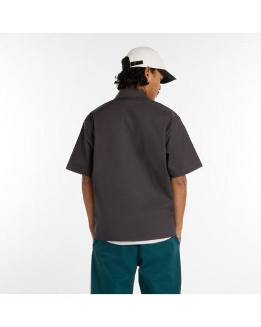 New Balance Black Numeric Button Up Shirt for men