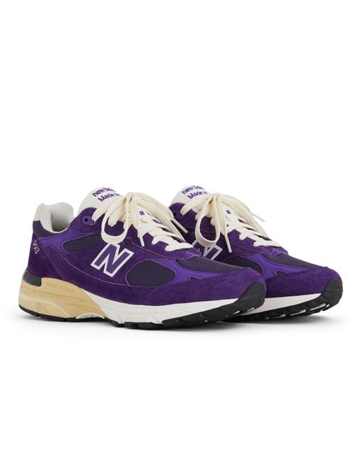 New Balance Blue Made In Usa 993 In Purple Suede/mesh