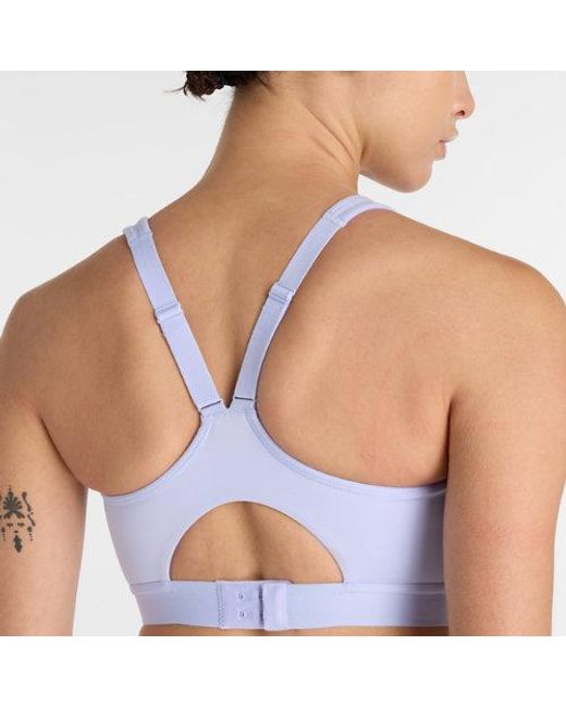 New Balance Blue Nb Essential Run Bra