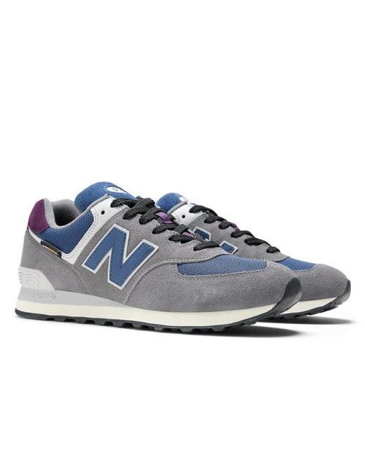 New Balance 574 In Grey blue Suede mesh Lyst UK