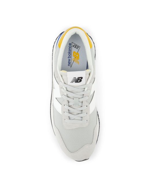 New Balance 237 In Grey/white/yellow/blue Suede/mesh for men