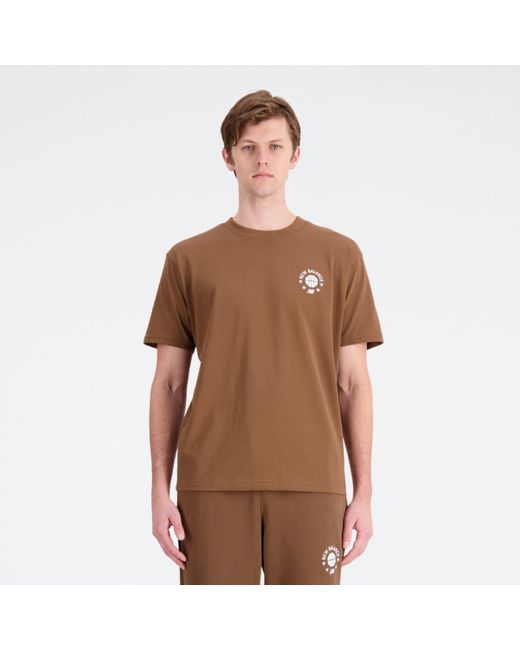New Balance Hoops essentials t-shirt in braun in Brown für Herren