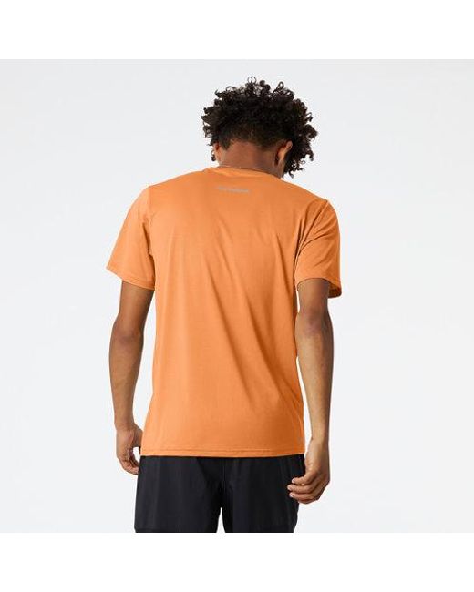 Homme Accelerate Short Sleeve En, Poly Knit, Taille New Balance pour homme en coloris Orange