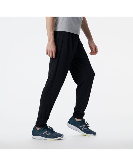 New Balance Nb Tech Training Knit Track Pant In Black Poly Knit for men