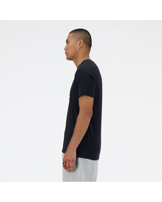 New Balance Sport Essentials Graphic T-shirt 4 In Black Cotton for men