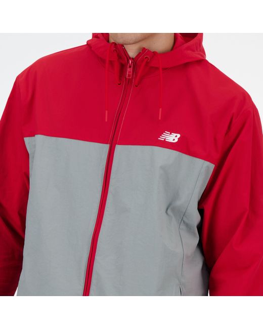 New Balance Athletics woven jacket in rot in Red für Herren