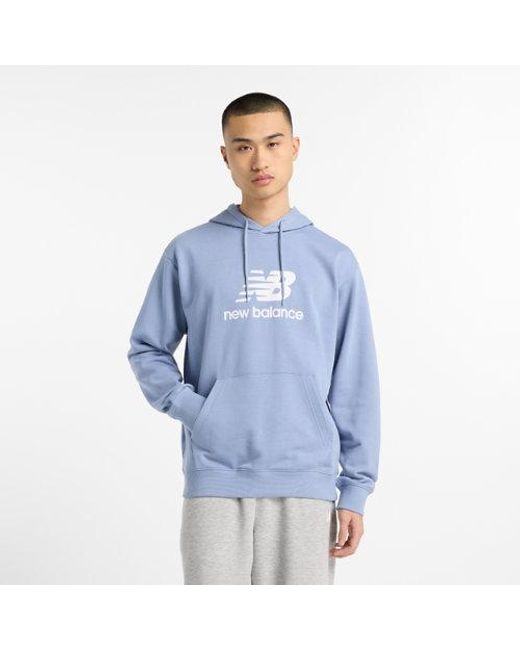 New Balance Blue Sport Essentials French Terry Logo Hoodie for men