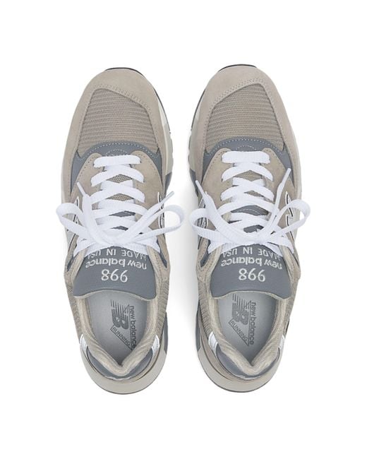 New Balance White Made In Usa 998 Core In Grey Leather