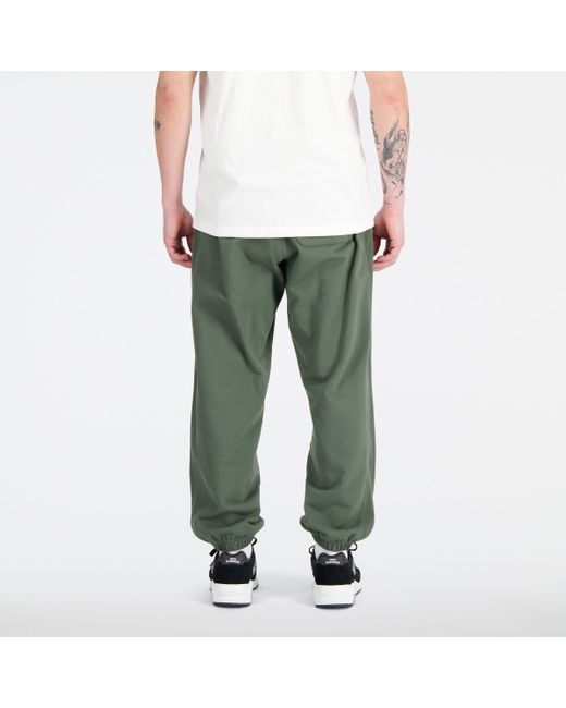 New Balance Athletics Remastered French Terry Sweatpant In Green Cotton Fleece for men