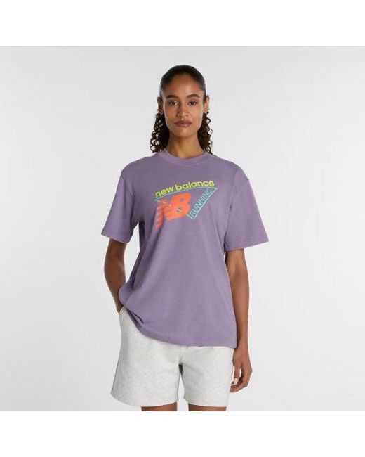 New Balance Purple Classic Tri-Logo T-Shirt