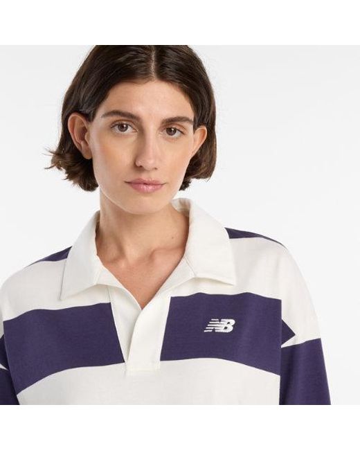 New Balance Blue Rugby Long Sleeve Shirt