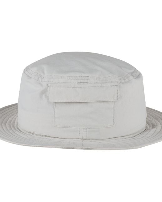 New Balance Gray Cargo Bucket Hat In Grey Nylon