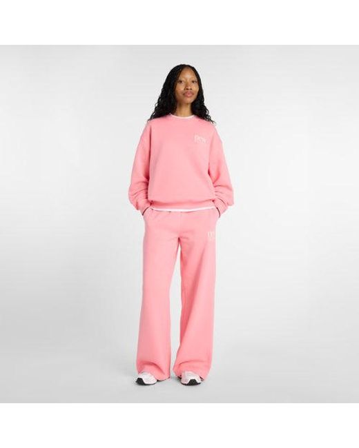 New Balance Pink Reimagined Fleece Crew