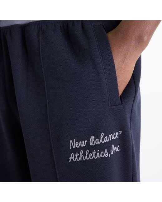 New Balance Blue Sport Legacy Pique Pant for men