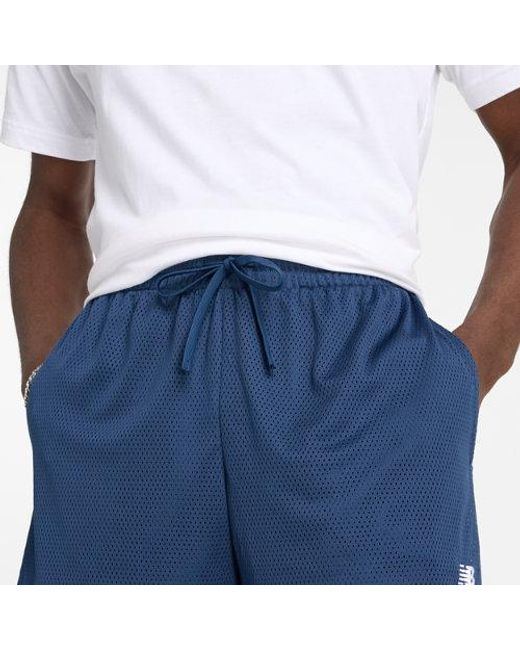 New Balance Sport Essentials Mesh Short 5" In Blue Poly Knit for men