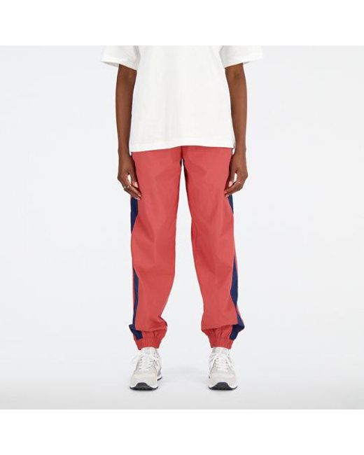 Femme Pantalons Athletics Remastered Woven Pant En, Polywoven, Taille New Balance