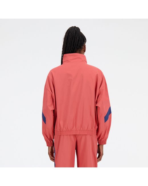 New Balance Athletics Remastered Woven Jacket In Red Polywoven