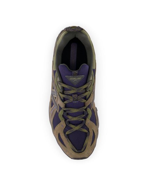 New Balance Brown 610v1 In Green/purple/grey Suede/mesh for men