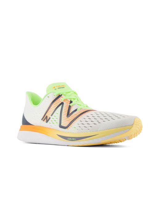 New Balance Multicolor Fuelcell Supercomp Pacer In White/orange/green Synthetic for men