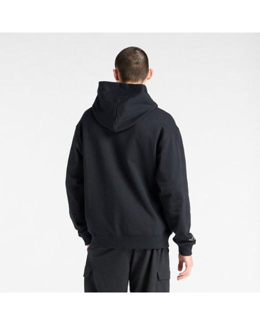 New Balance Black London Edition Athletics Graphic French Terry Crew 2 for men