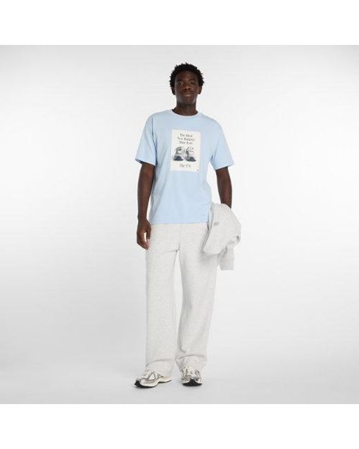New Balance Blue 574 Ad T-Shirt for men