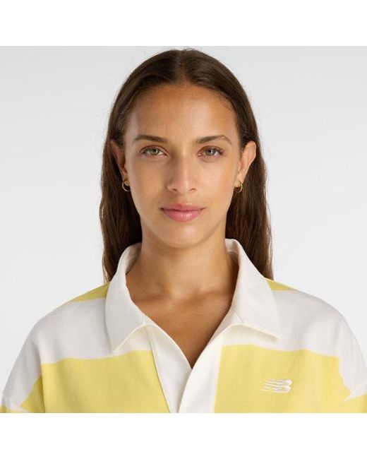New Balance Yellow Rugby Long Sleeve Shirt