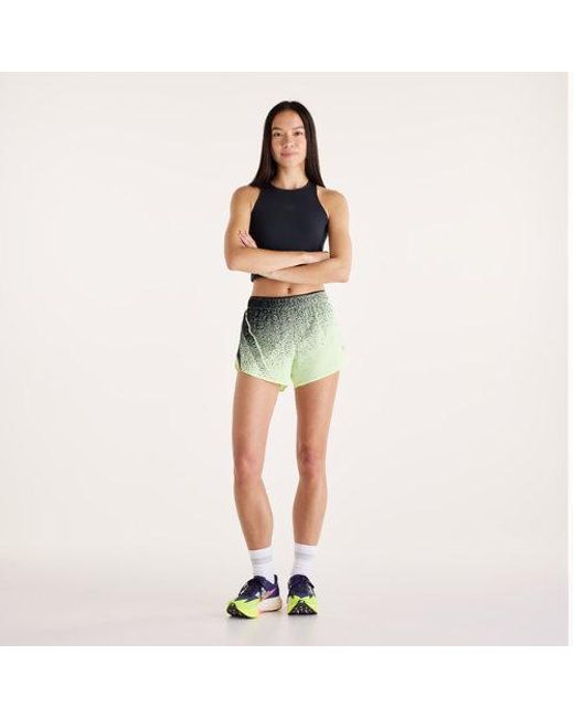 New Balance Green Rc Ultra Light Printed Short 3"