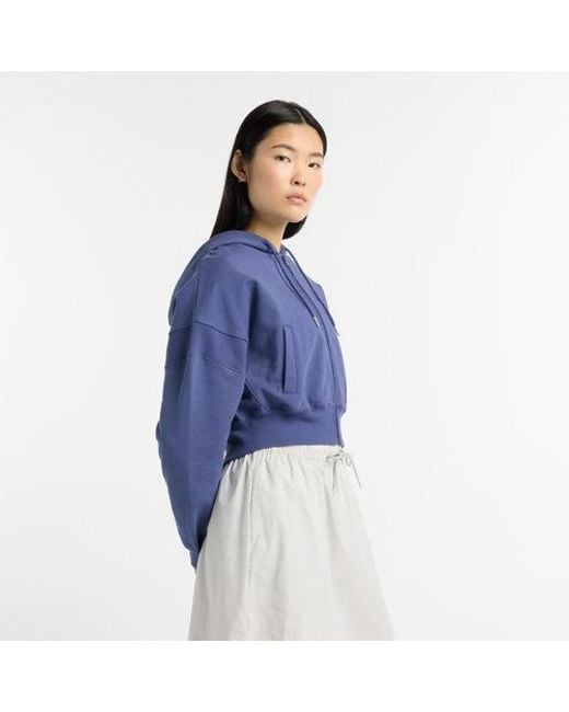 New Balance Blue French Terry Full Zip