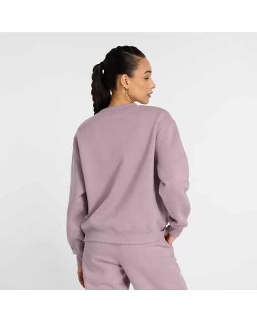 New Balance Purple Graphic Fleece Crew