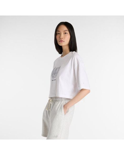 New Balance Debut Sculpture T-Shirt in het White