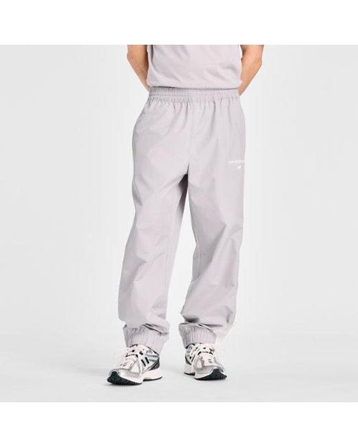 New Balance Gray Trackside Woven Pant for men