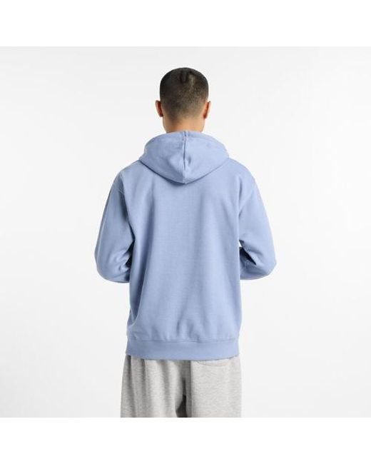New Balance Blue Sport Essentials French Terry Logo Hoodie for men