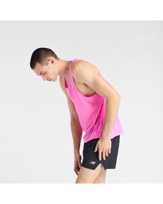New Balance Pink London Edition Rc Essential Singlet for men