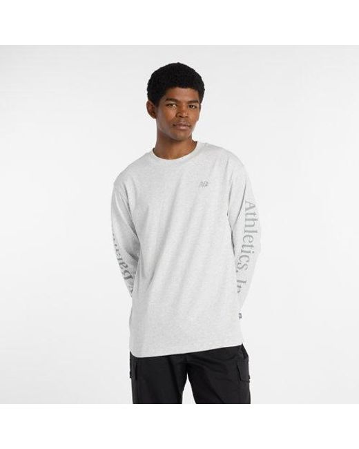 New Balance White Athletics Classic Long Sleeve Shirt for men