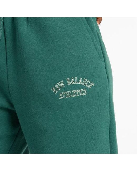 Mujer Graphic Fleece Jogger En, Cotton Fleece, Talla New Balance de color Green