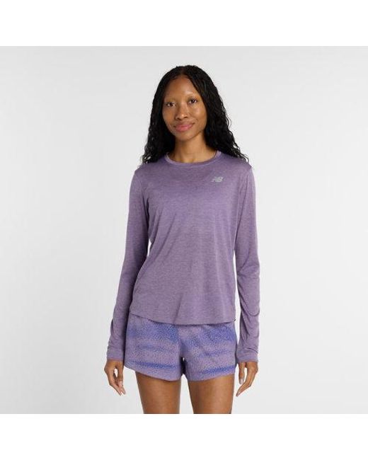 New Balance Purple Rc Essential Long Sleeve