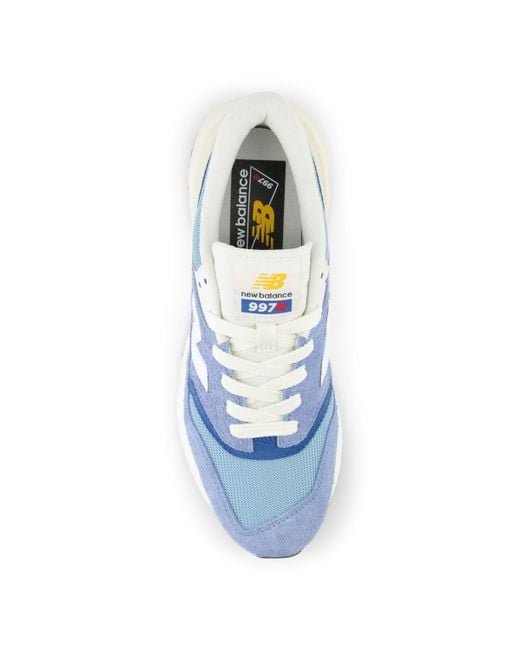 New Balance 997r In Blue Suede/white/mesh