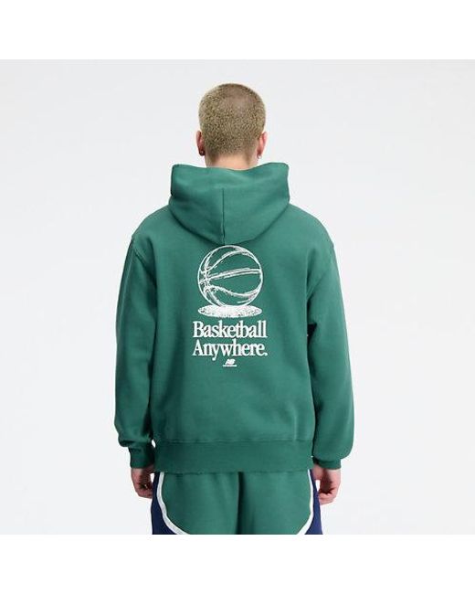 Homme Hoops Fleece Hoodie En, Cotton Fleece, Taille New Balance pour homme en coloris Green